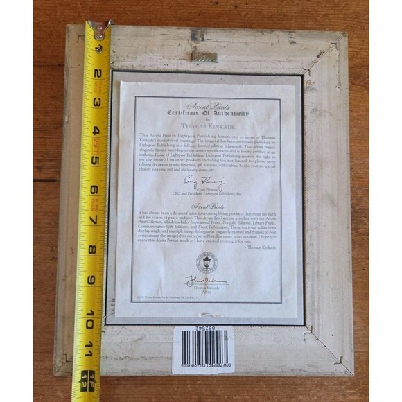 Thomas Kinkade "A Perfect Yellow Rose"  10" x 12" Framed Signed Authenticity - Picture 6 of 7